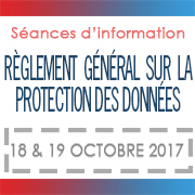 Séances d'information: Règlement Général sur la Protection des Données