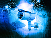 Surveillance camera with digital world.
