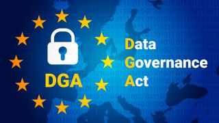 Data Governance Act - DGA. Vector illustrarion background